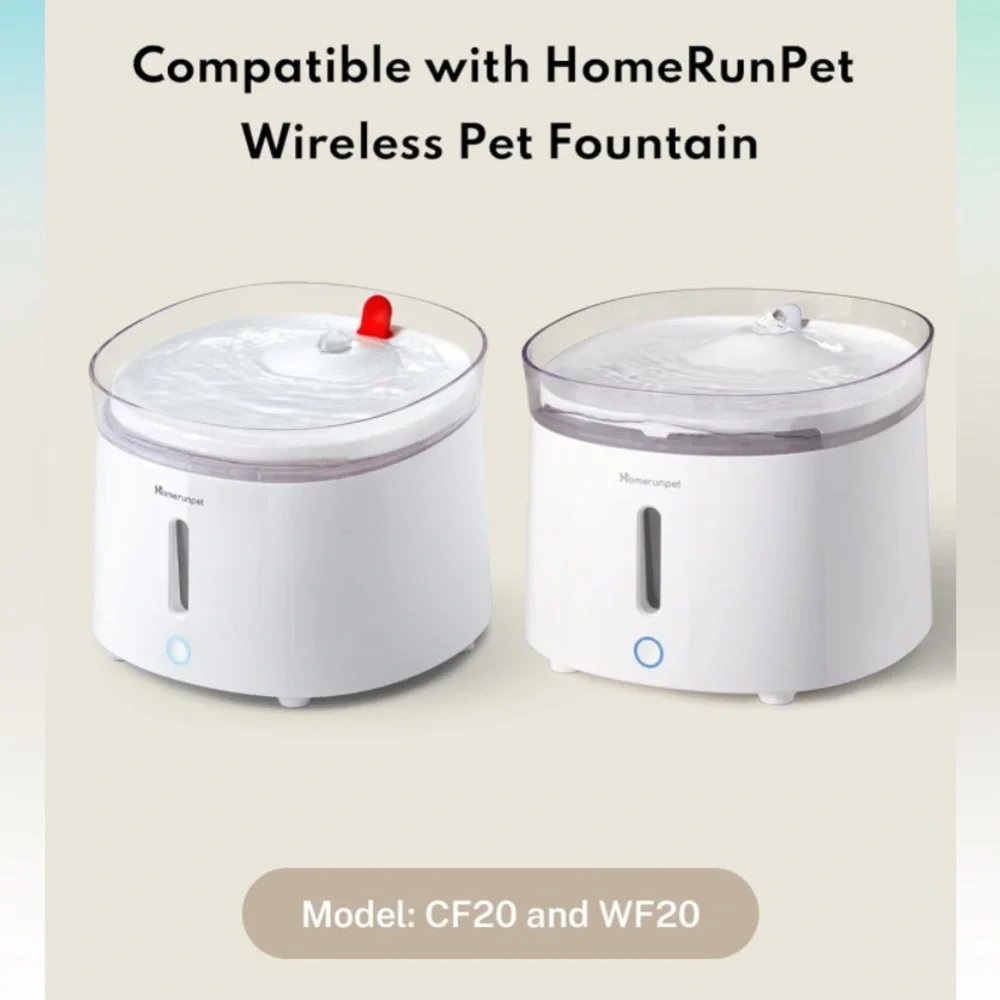 New-Homerunpet Pet Fountain Filters for Wireless Water Dispenser WF20/CF20